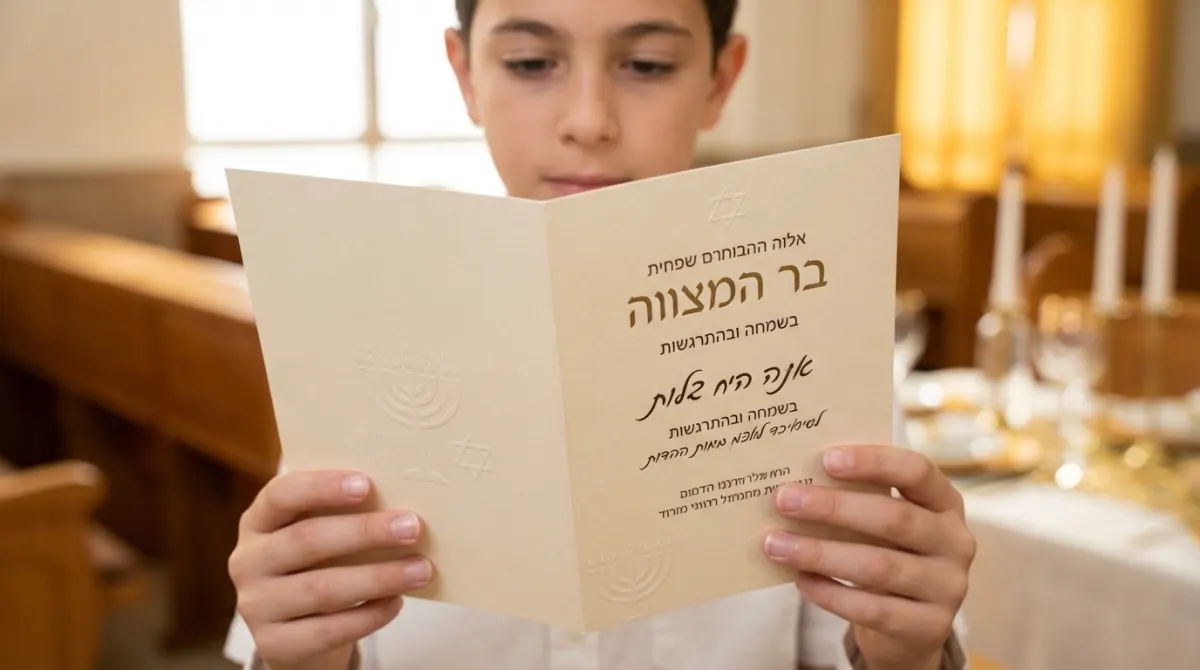 נוסח הזמנה לבר מצווה: דוגמאות קצרות, מרגשות, ולא מביכות